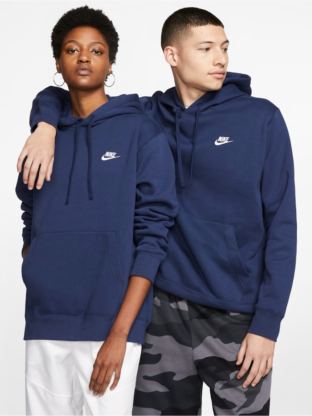 🆕 Nike Sportswear Club Fleece Pullover Hoodie NWT Navy Blue Medium Unisex